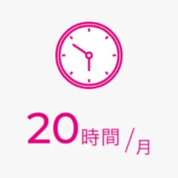 20時間/月
